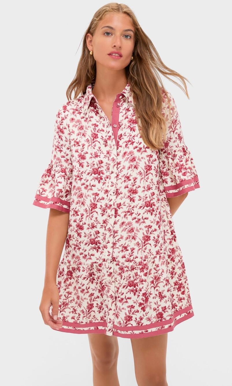 Tuckernuck Pomegranate Bloom Rowe Dress in Cream Bloom Size XS